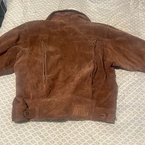Vintage quality brown suede leather jacket